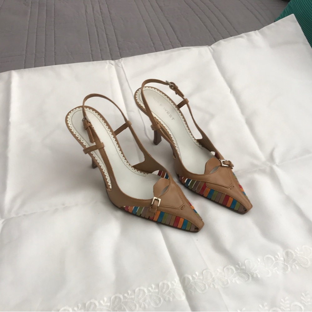 NEW Nine West multi color leather heels!